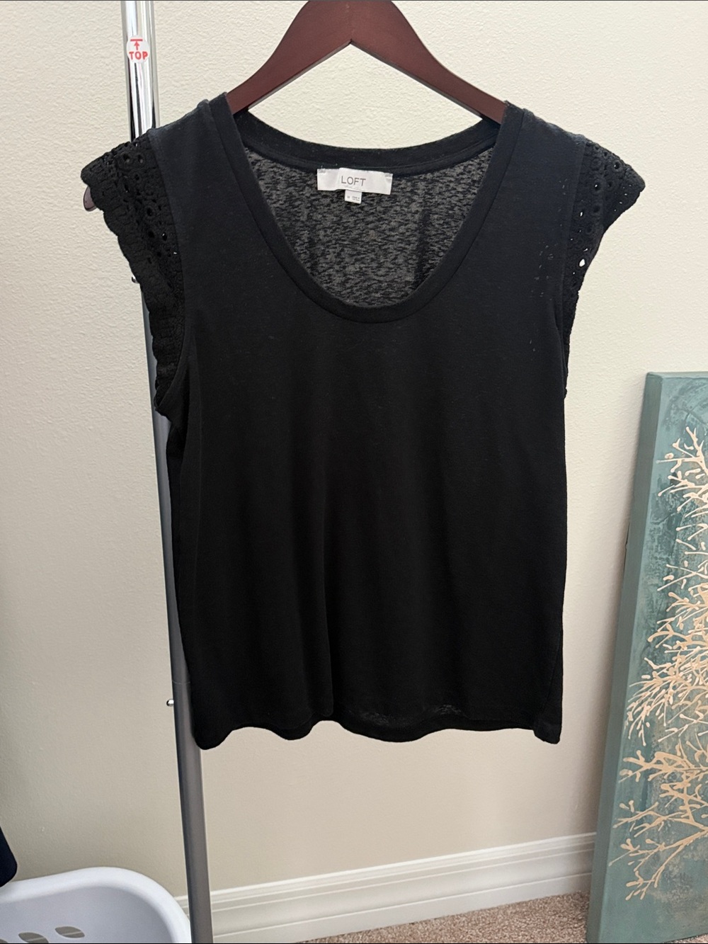 Loft women’s burnout tee with eyelet sleeve